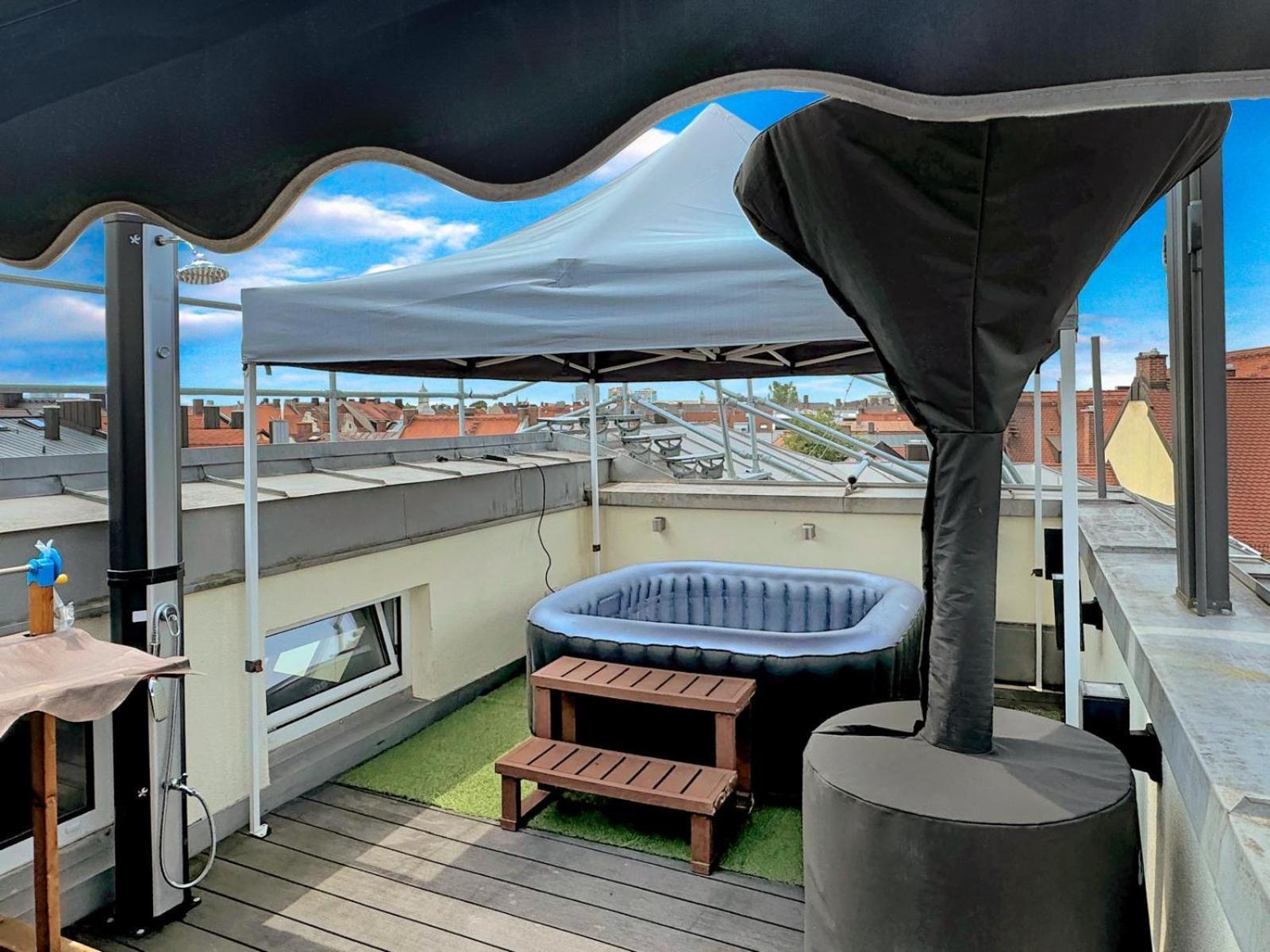 6 Zimmer Maisonette-Penthouse Pool Dachterrasse Luxus Munich Exterior photo